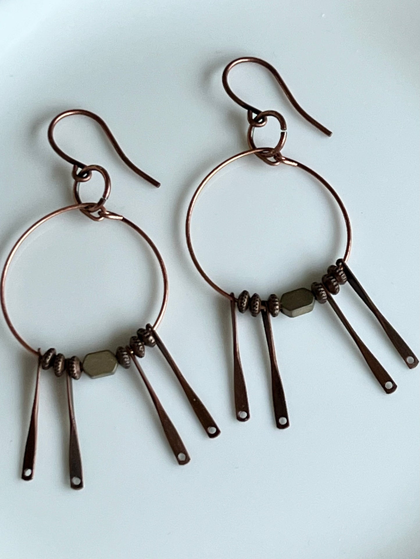 HEMATITE + METAL | Earrings