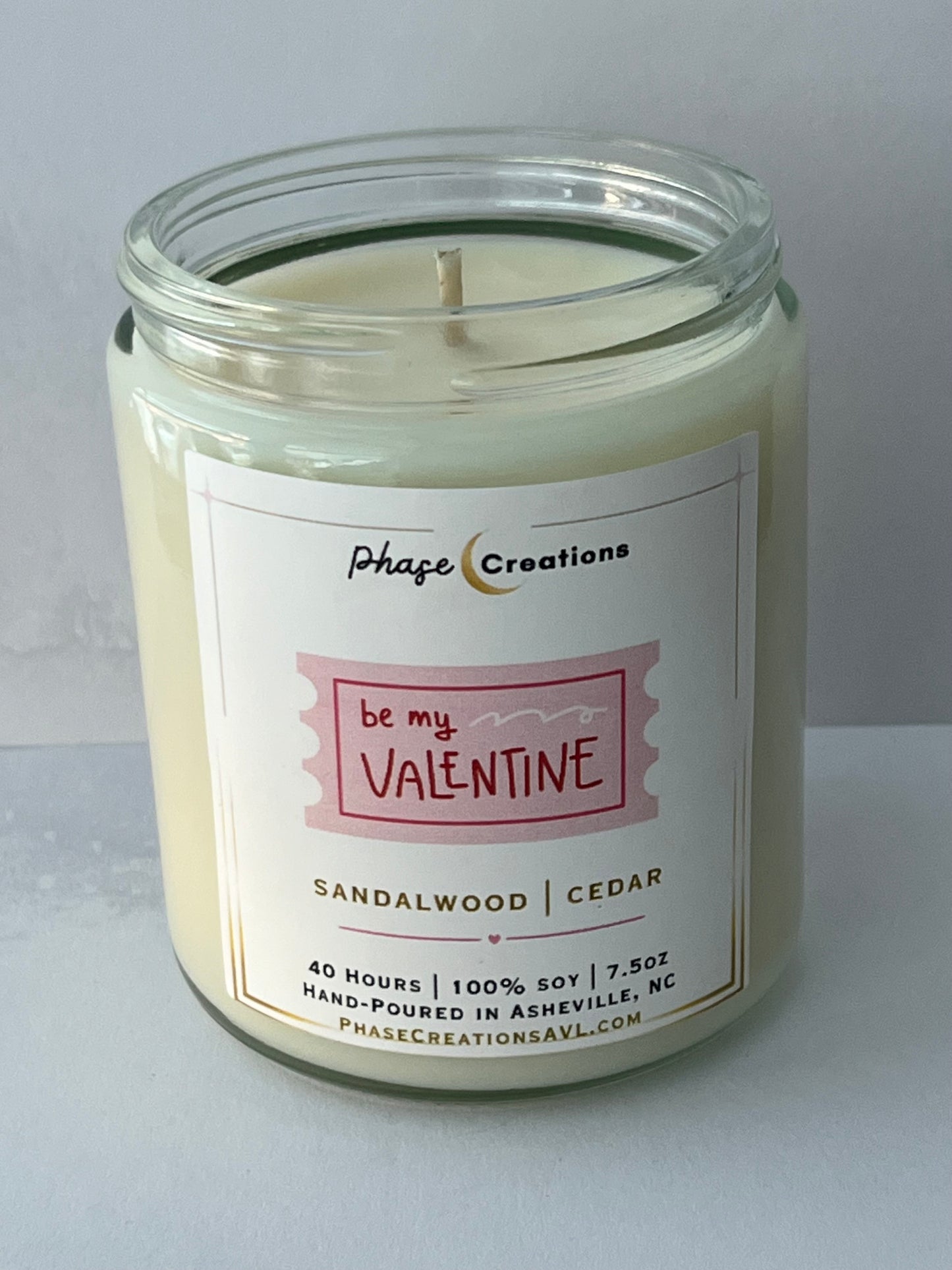 Valentine’s Candle | BE MY VALENTINE ~ Sandalwood + Cedar | Hand-poured Premium Soy Candle