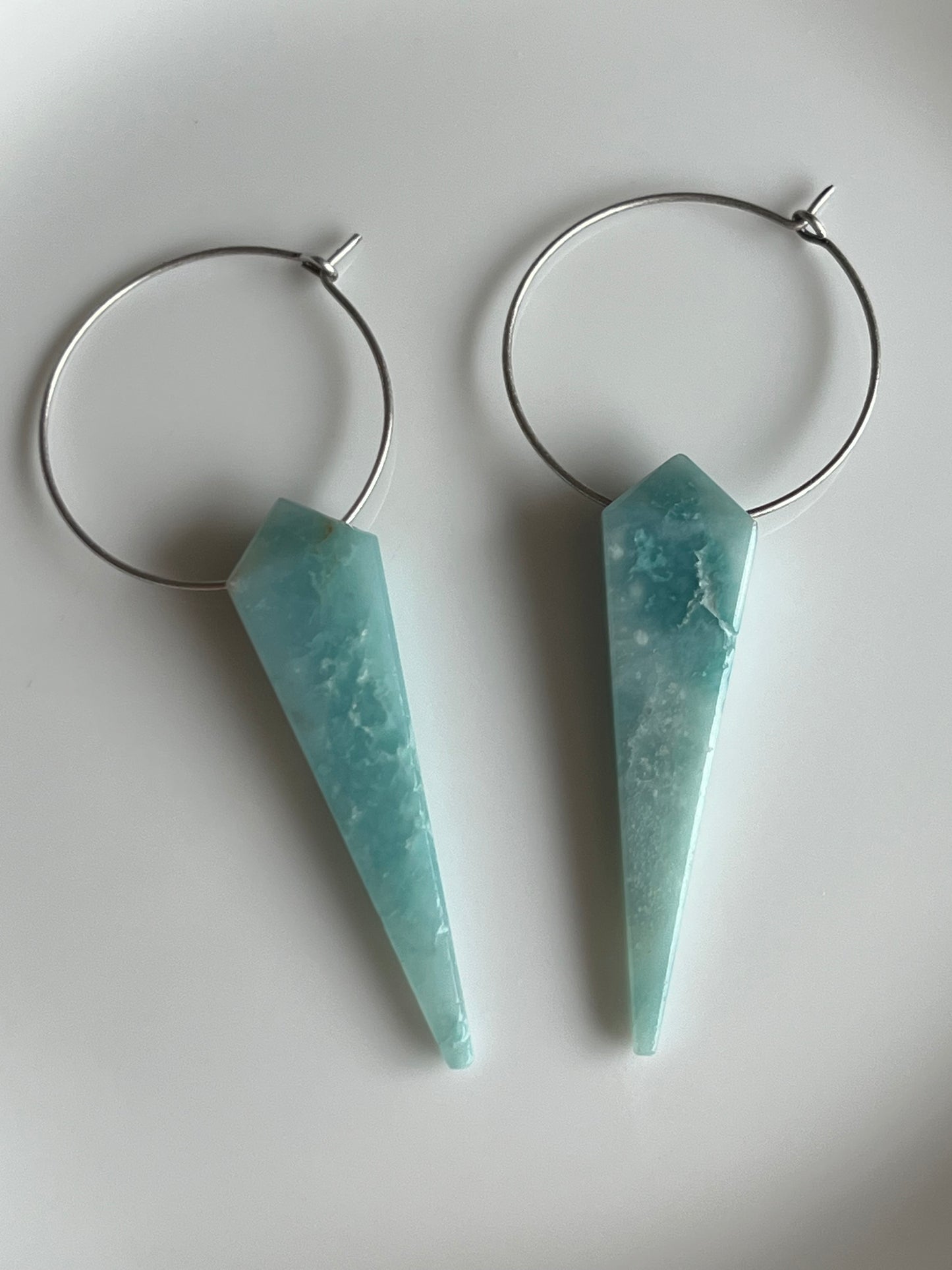 AMAZONITE KITE | GEMSTONE CRYSTAL Earrings