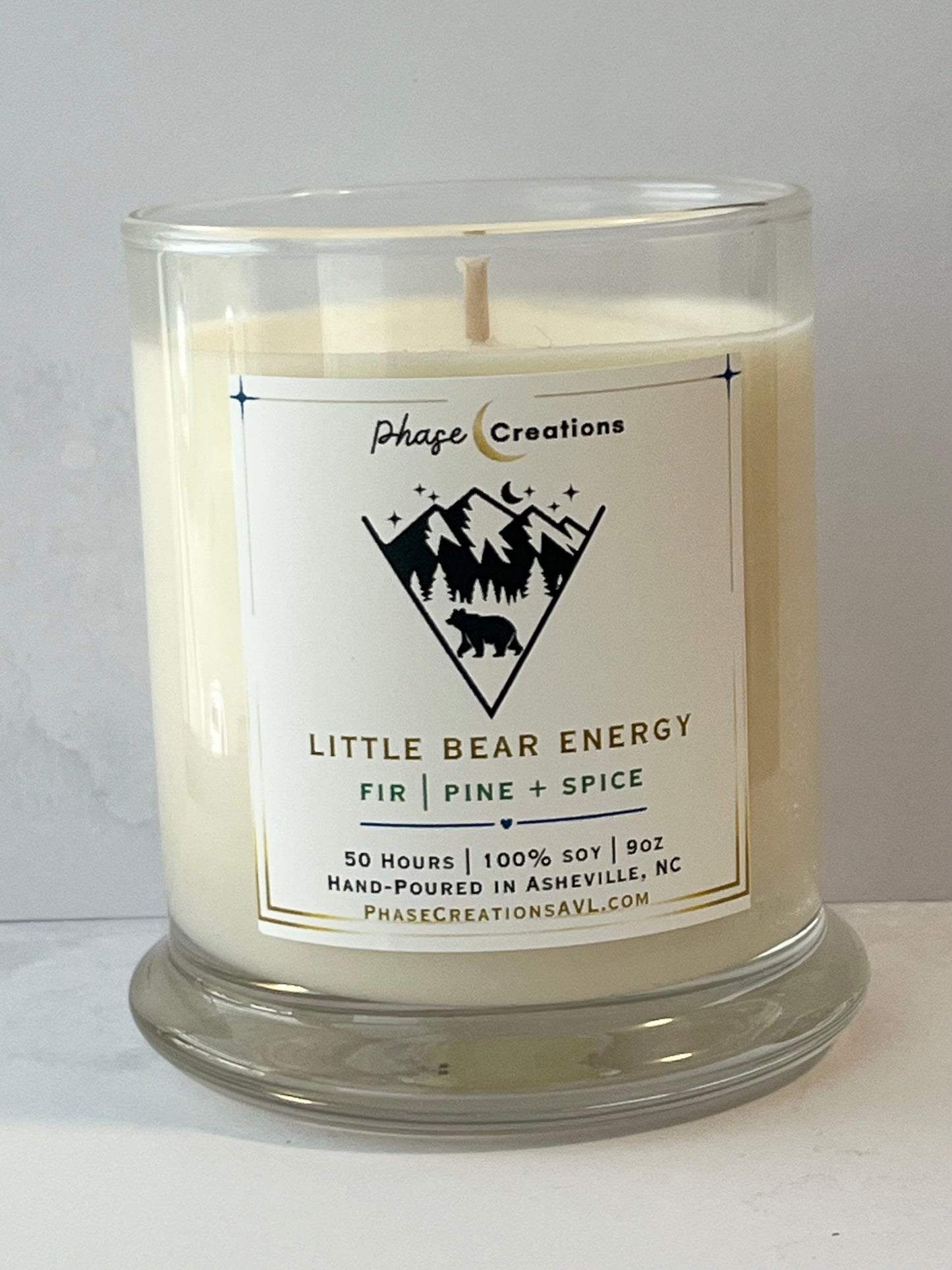 LITTLE BEAR ENERGY ~ Fir | Pine + Spice | Hand-poured Premium Soy Candle