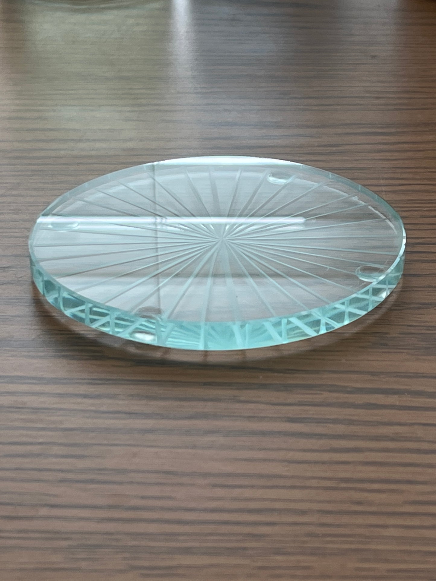 Round Glass Candle Coaster | Single Peice