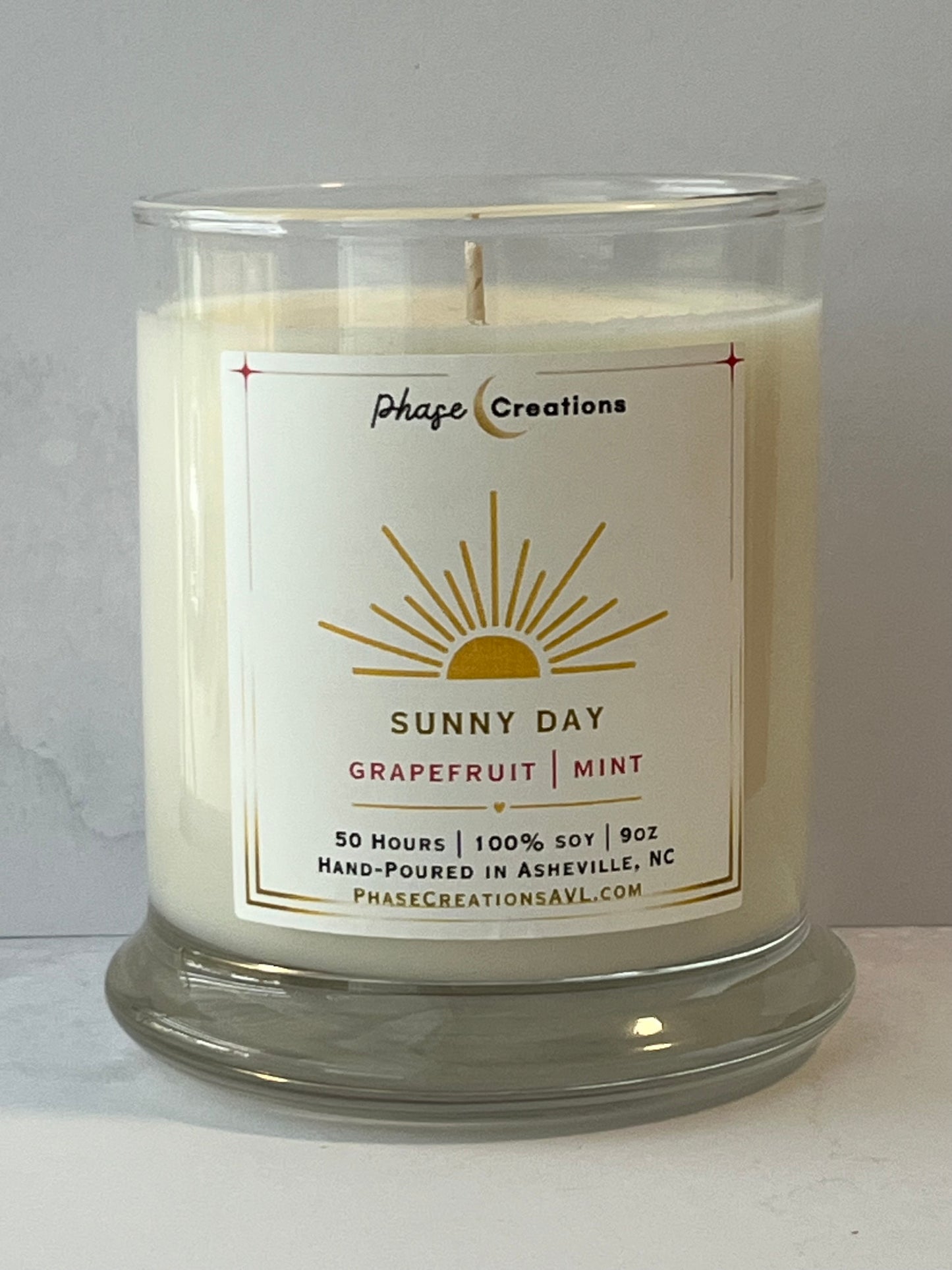 SUNNY DAY ~ Grapefruit + Mint | 50 Hour ~ Hand-poured premium Soy Candle