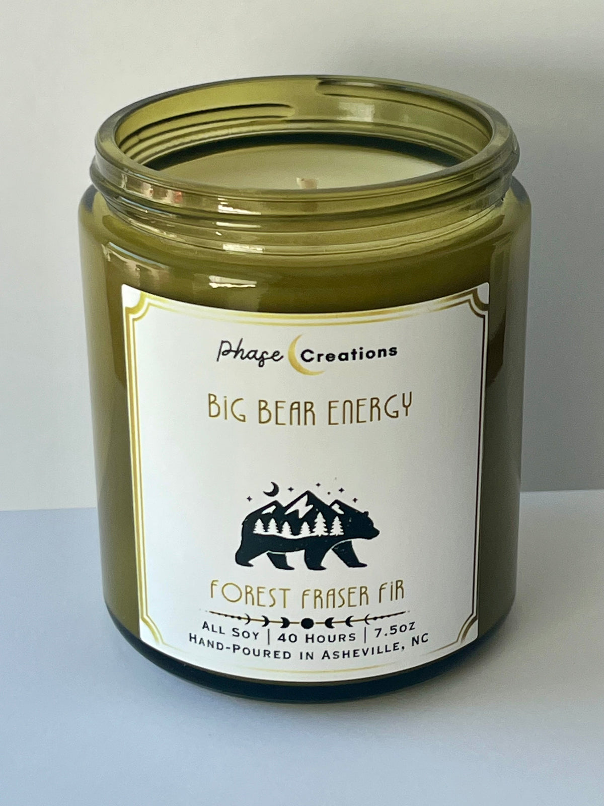 BIG BEAR ENERGY ~ Forest Fraser Fir | 40 Hour ~ Hand-poured premium Soy Candle