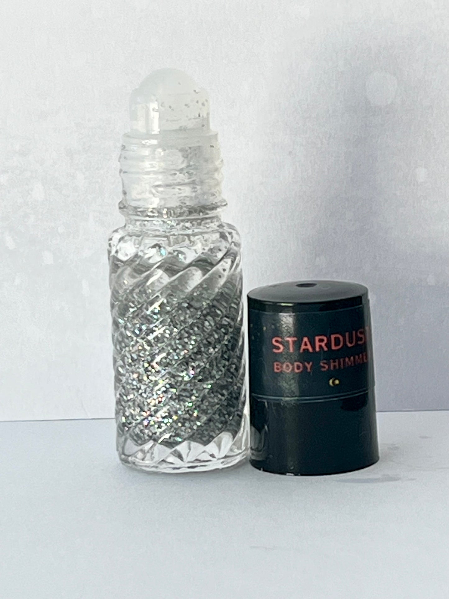 STARDUST BODY SHIMMER | Eco-friendly Silver Halographic Glitter Rollerball (unscented)