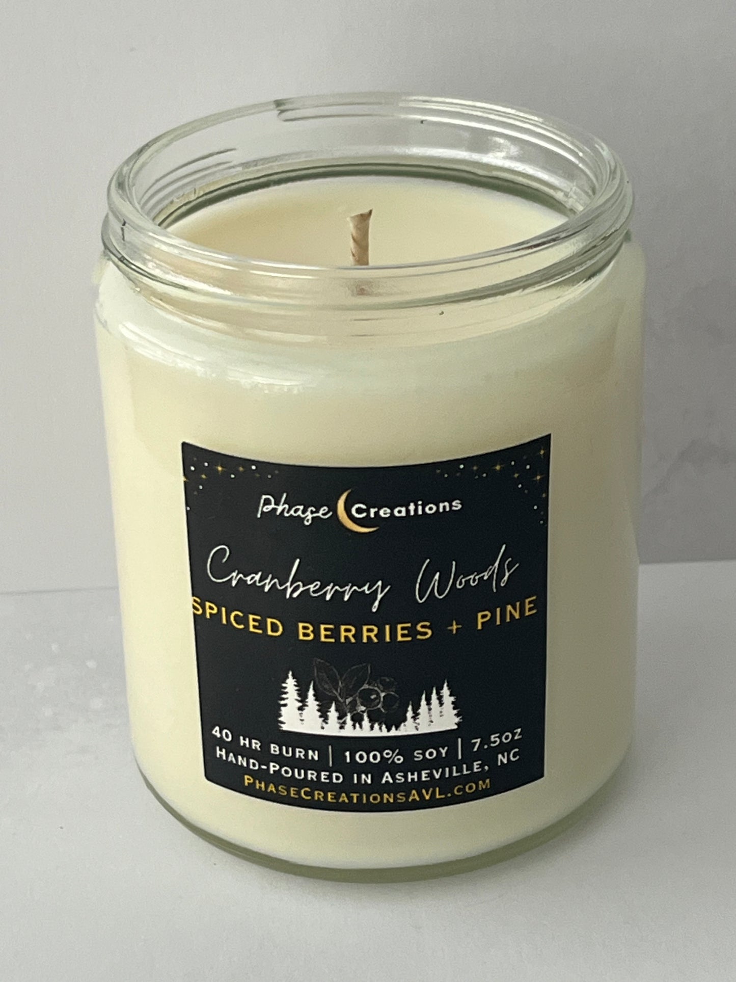 CRANBERRY WOODS ~ Spiced Berries + Pine | Hand-poured Premium Soy Candle