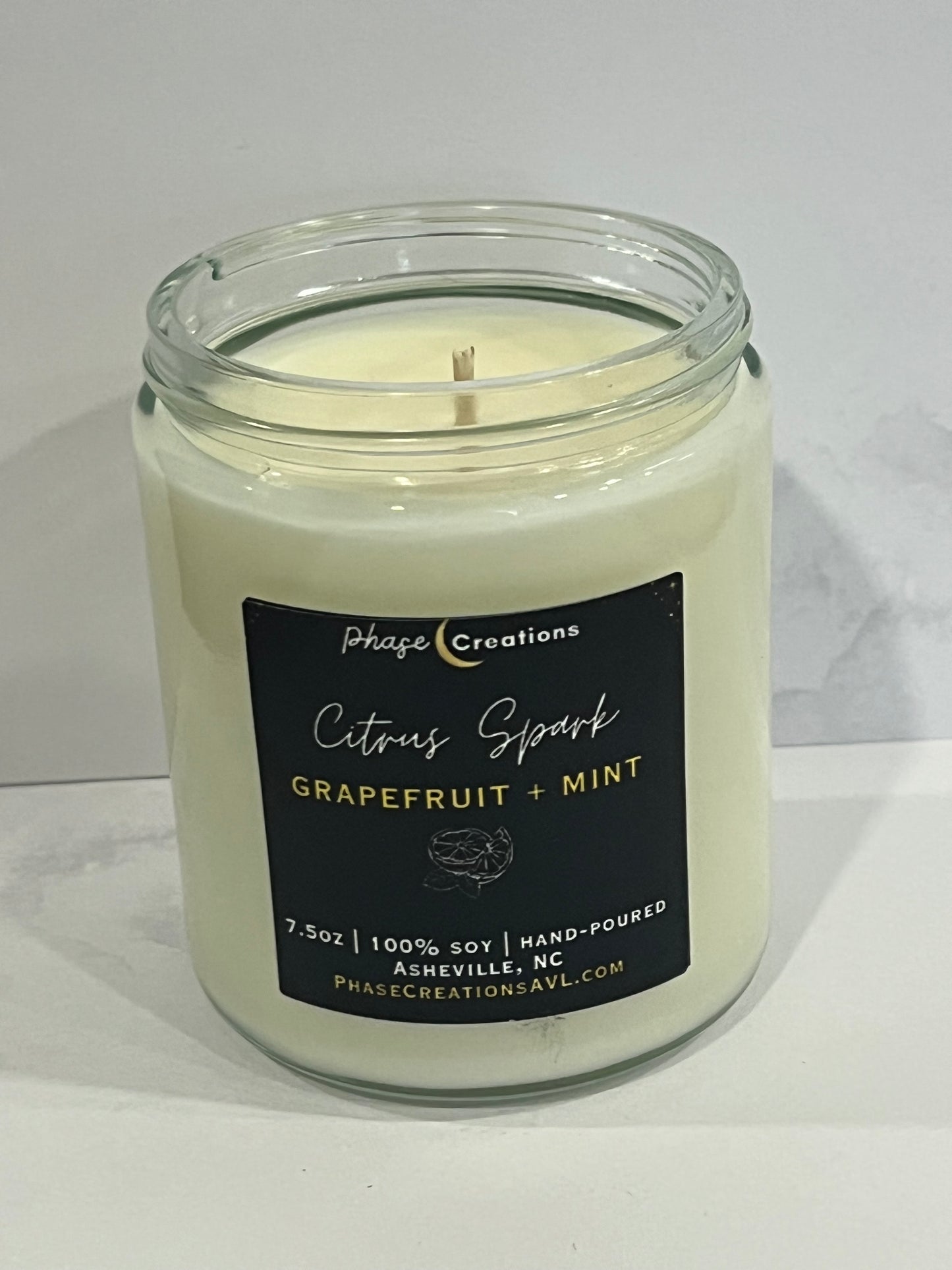 CITRUS SPARK ~ Grapefruit + Mint | Hand-poured Premium Soy Candle