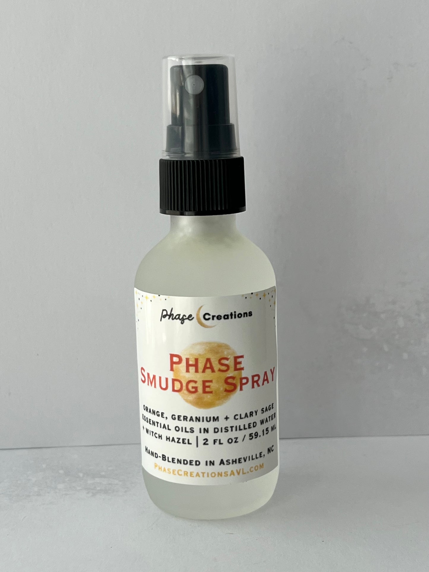 PHASE CREATIONS’ SMUDGE SPRAY | Essential Oil Body + Room Spray