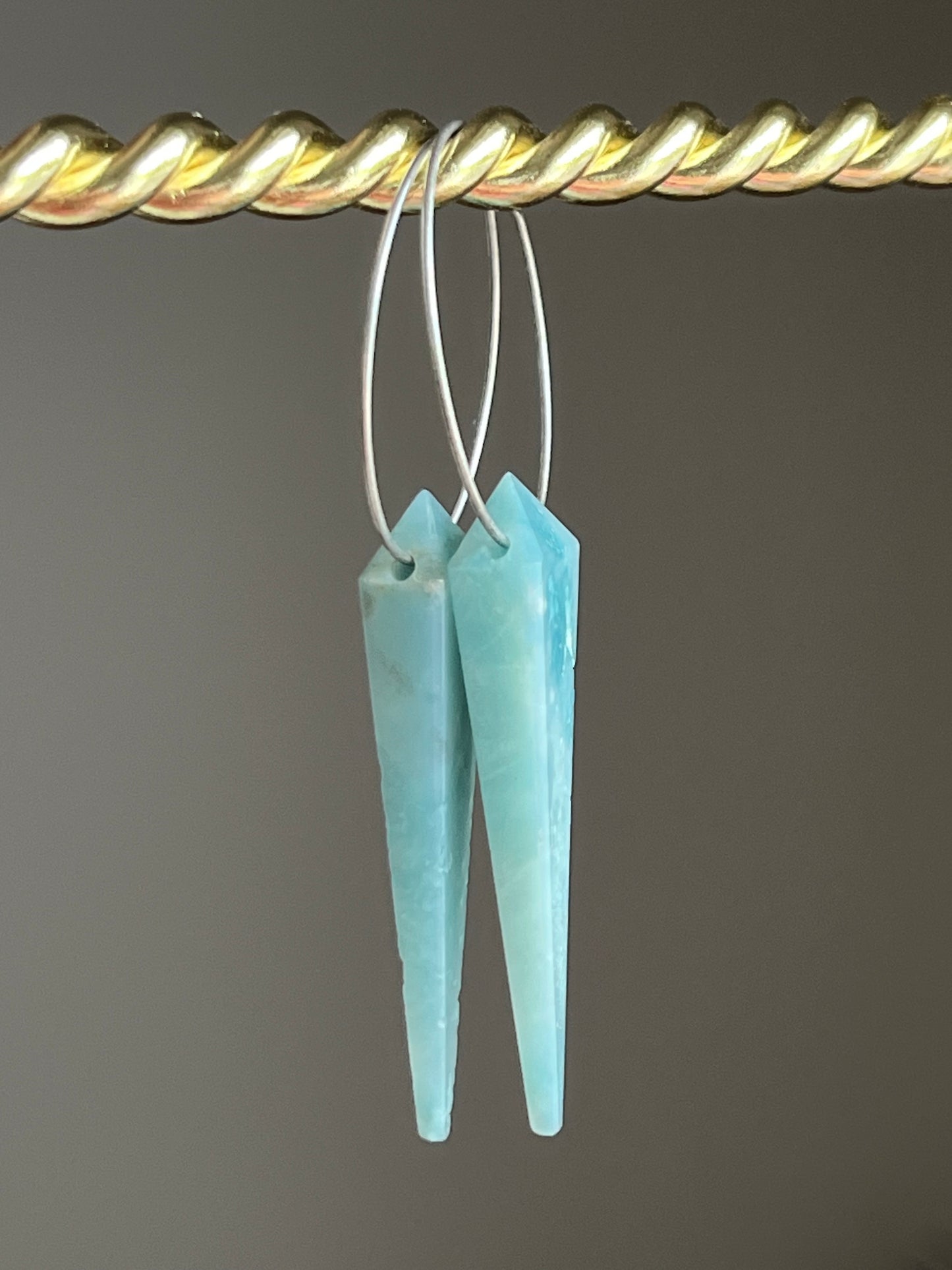 AMAZONITE KITE | GEMSTONE CRYSTAL Earrings