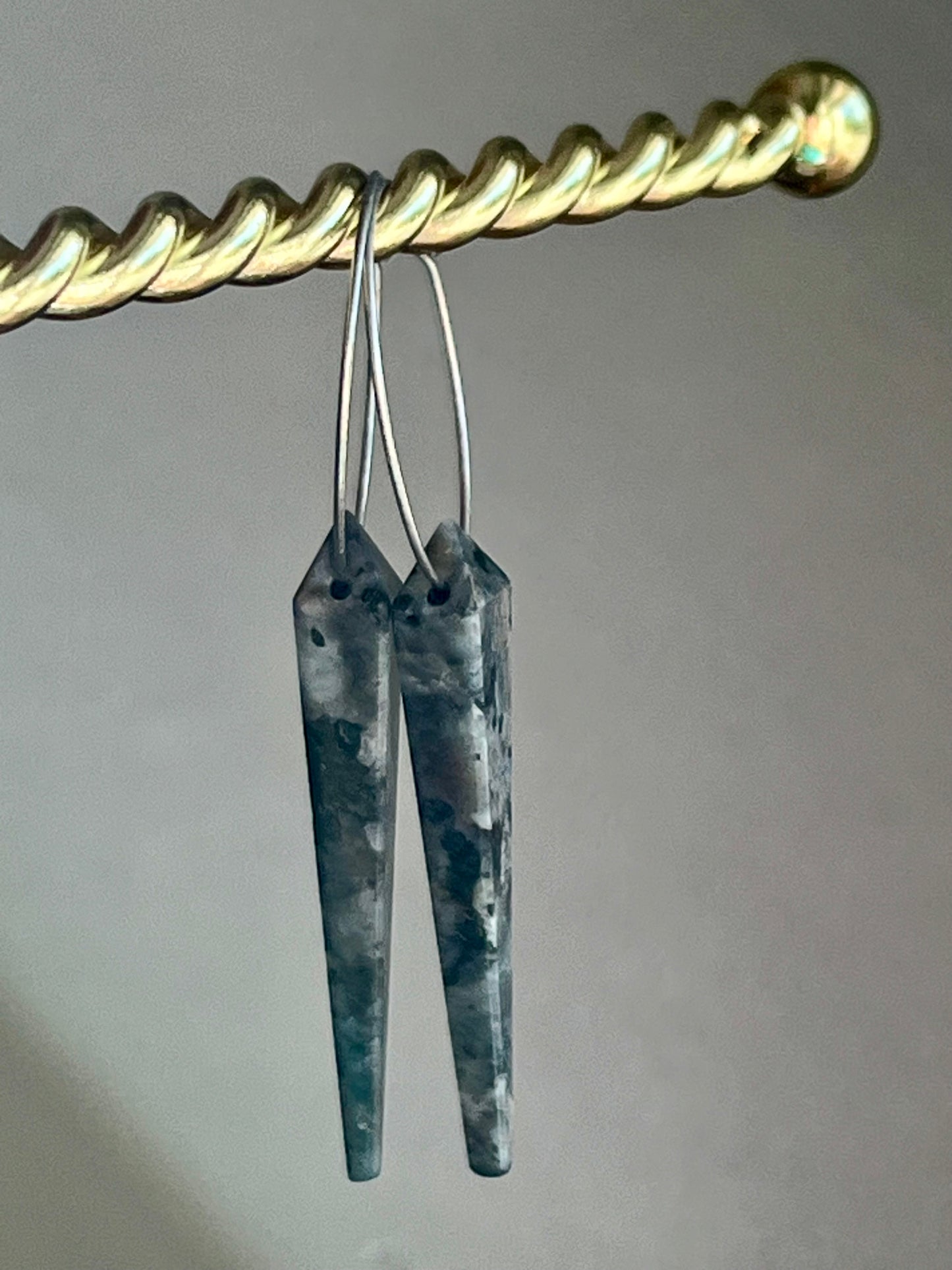 BLACK LABRADORITE KITE | GEMSTONE CRYSTAL Earrings