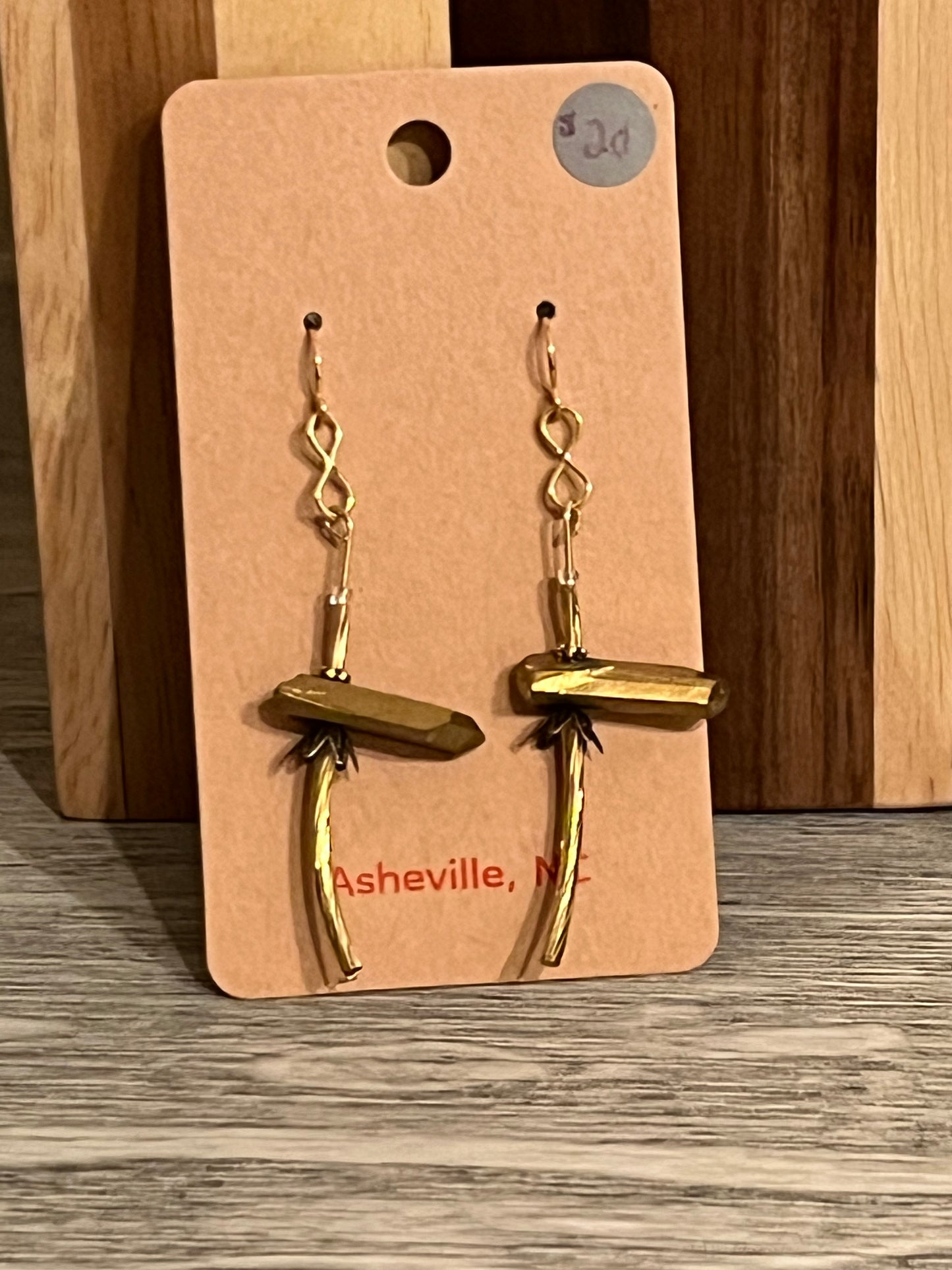 GOLD-PLATED QUARTZ II | GEMSTONE CRYSTAL Earrings