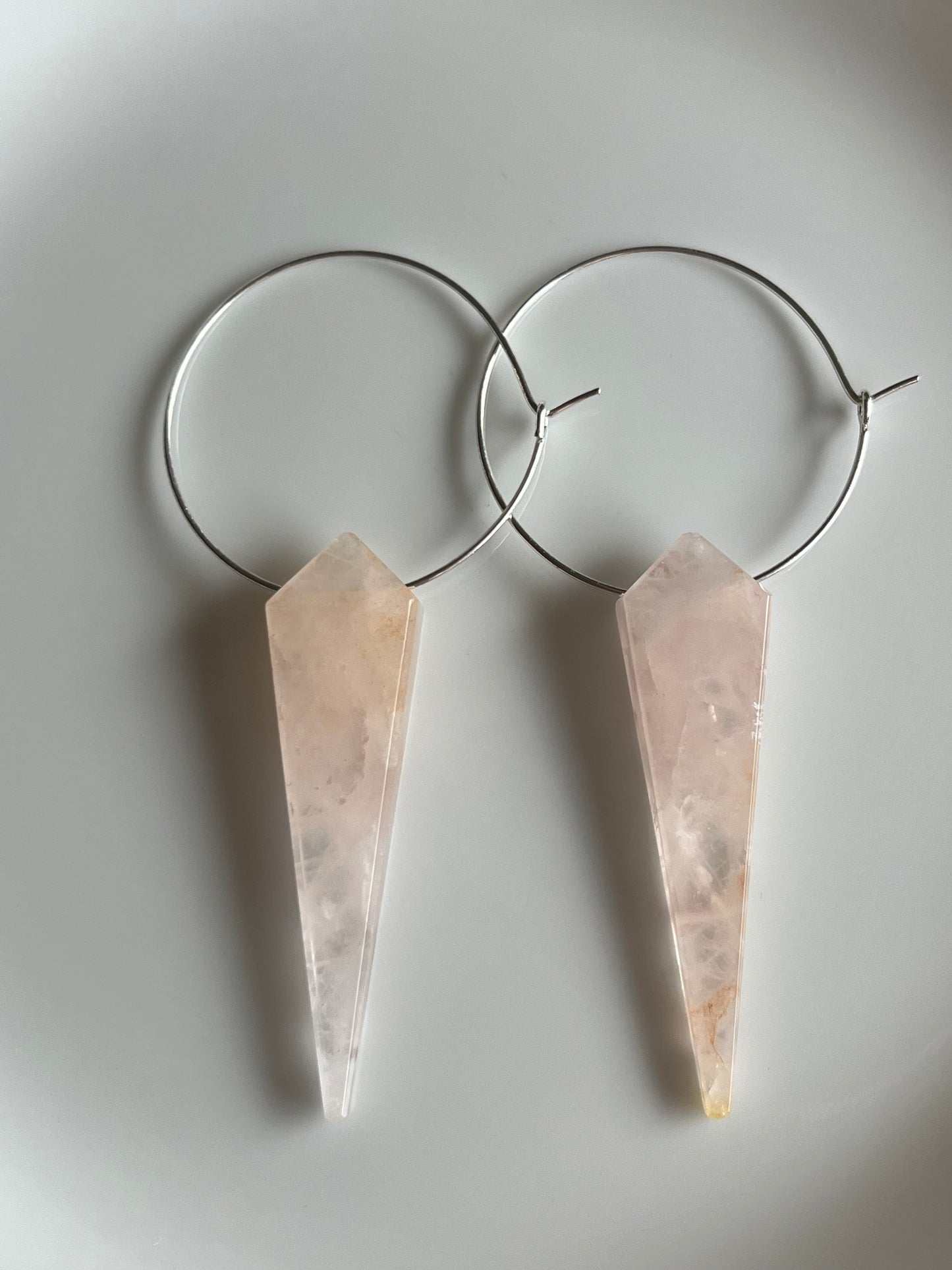 ROSE QUARTZ KITE (SP) | GEMSTONE CRYSTAL Earrings