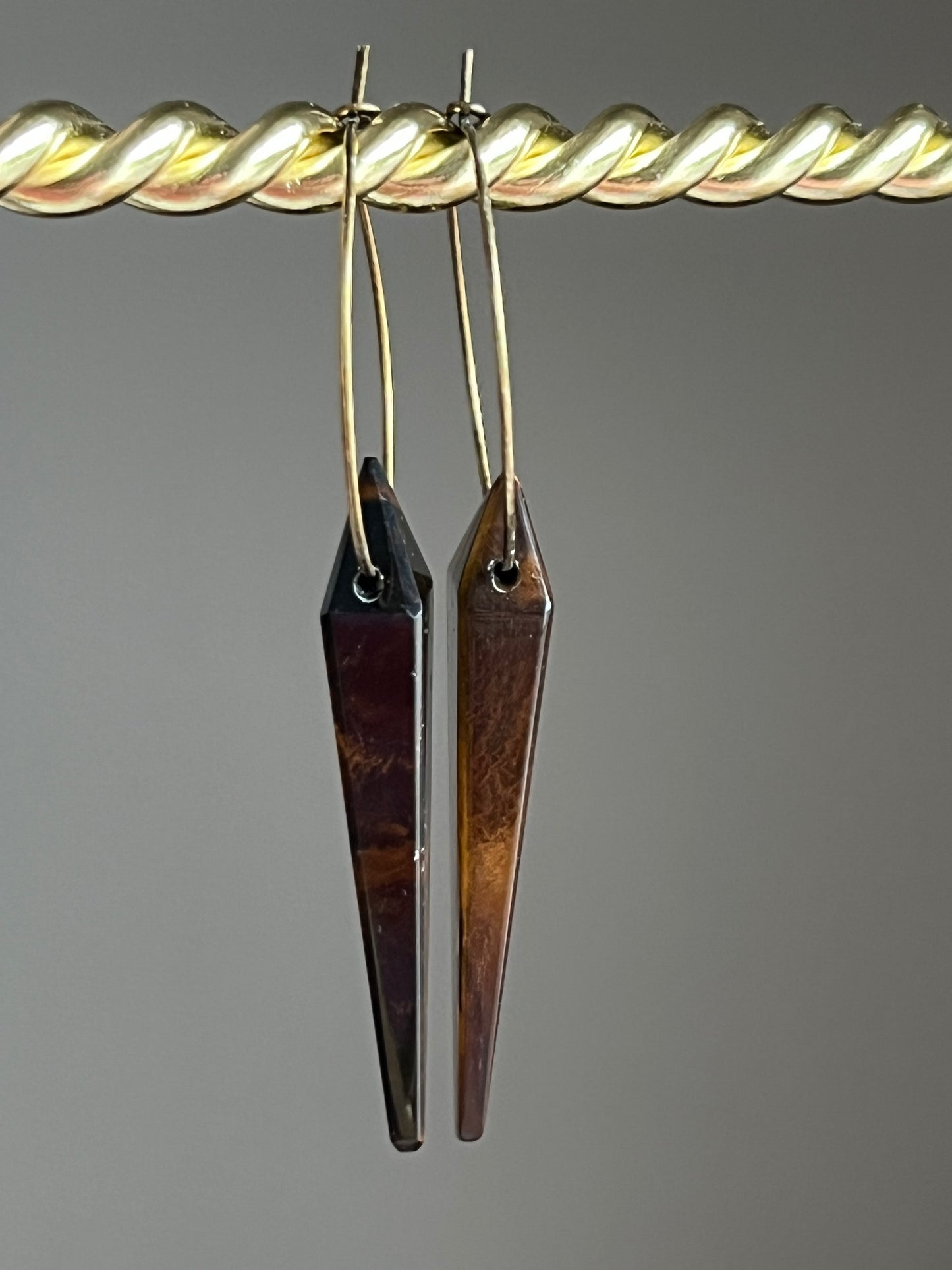 TIGERS EYE KITE (AB)| GEMSTONE CRYSTAL Earrings