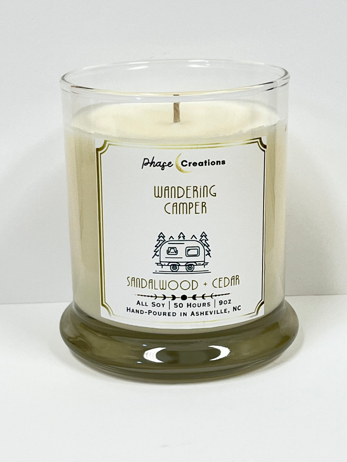 WANDERING CAMPER~ Sandalwood + Cedar | 50 Hour ~ Hand-poured premium Soy Candle