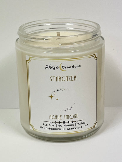 STARGAZER ~ Agave Smoke | 40 Hour ~ Hand-poured premium Soy Candle