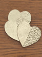 Heart Shaped Gold Colored Metal Candle Coaster | Single Peice