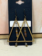 MINI HEMATITE HEART TRIANGLE DANGLES | Gemstone Earrings
