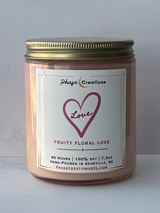 Valentine’s Candle | LOVE ~ Fruity Floral Love | Hand-poured Premium Soy Candle