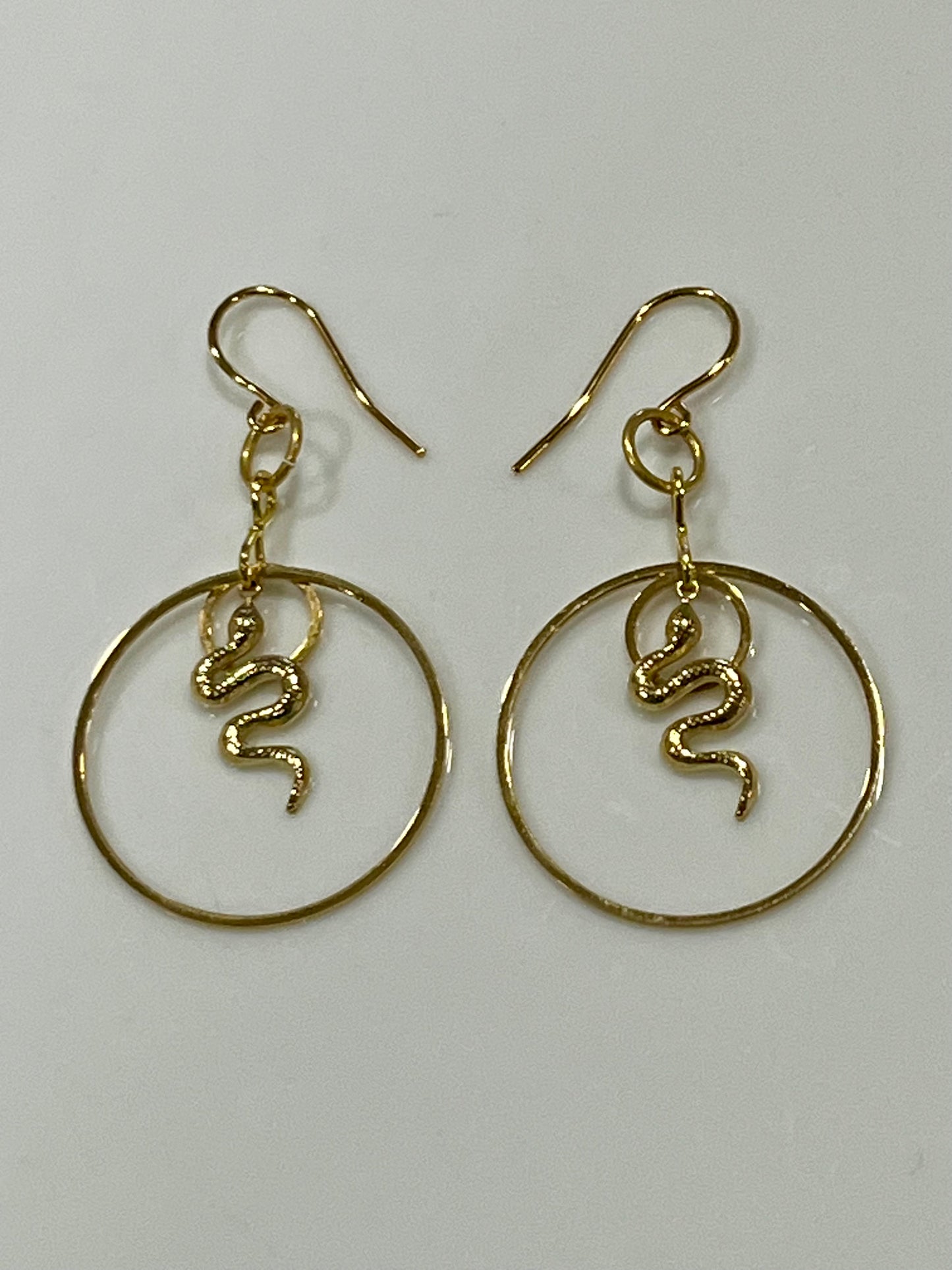 DAINTY SERPENTINE HOOP-DANGLES | Earrings