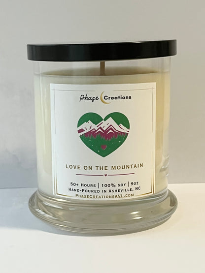 Valentine’s Candle | LOVE ON THE MOUNTAINS ~ Fir, Pine + Spice | Hand-poured Premium Soy Candle
