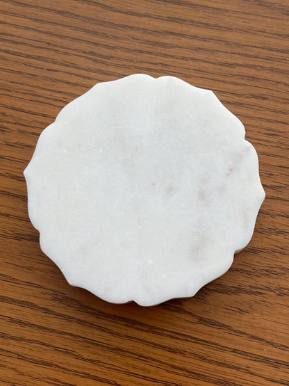Scapped Marble Candle Coaster | Single Peice