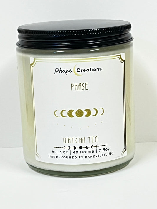 PHASE ~ Matcha Tea | 40 Hour ~ Hand-poured premium Soy Candle