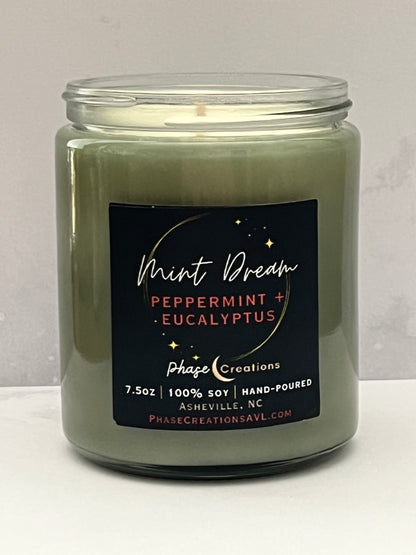 MINT DREAM ~ Peppermint + Eucalyptus Scent | Hand-poured Premium Soy Candle