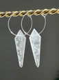 CLEAR QUARTZ KITE (SP)| GEMSTONE CRYSTAL Earrings