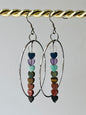 CHAKRA MINI HEART HOOP-DANGLES (SS) | GEMSTONE CRYSTAL Earrings