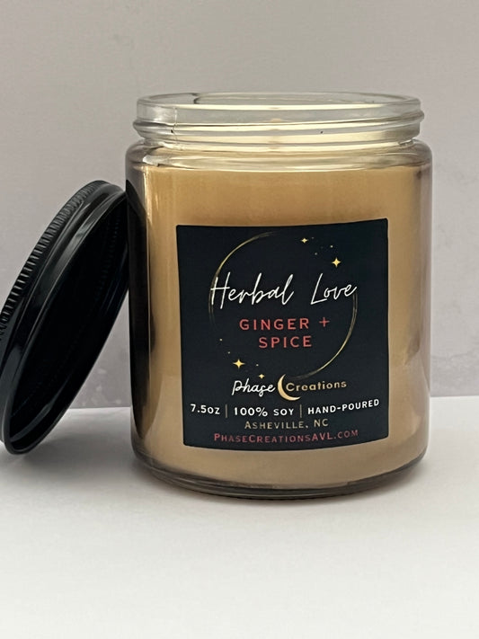 HERBAL LOVE ~ Ginger + Spice | Hand-poured Premium Soy Candle