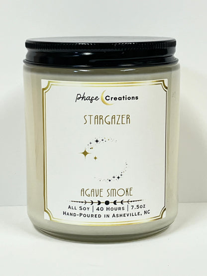STARGAZER ~ Agave Smoke | 40 Hour ~ Hand-poured premium Soy Candle