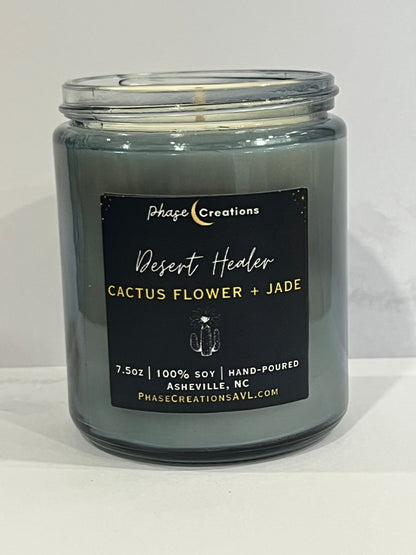DESERT HEALER ~ Cactus Flower + Jade Scent | Hand-poured Premium Soy Candle
