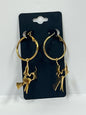 FLYING WITCH + CAT ON BROOMSTICK HOOPS (GPSS) 1” | Earrings