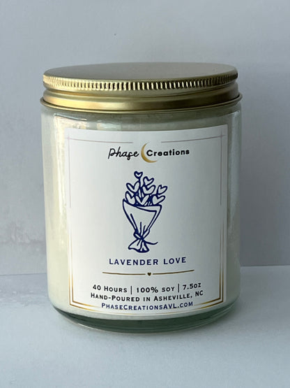 Valentine’s Candle | HEART BOUQUET ~ Lavender Love | Hand-poured Premium Soy Candle