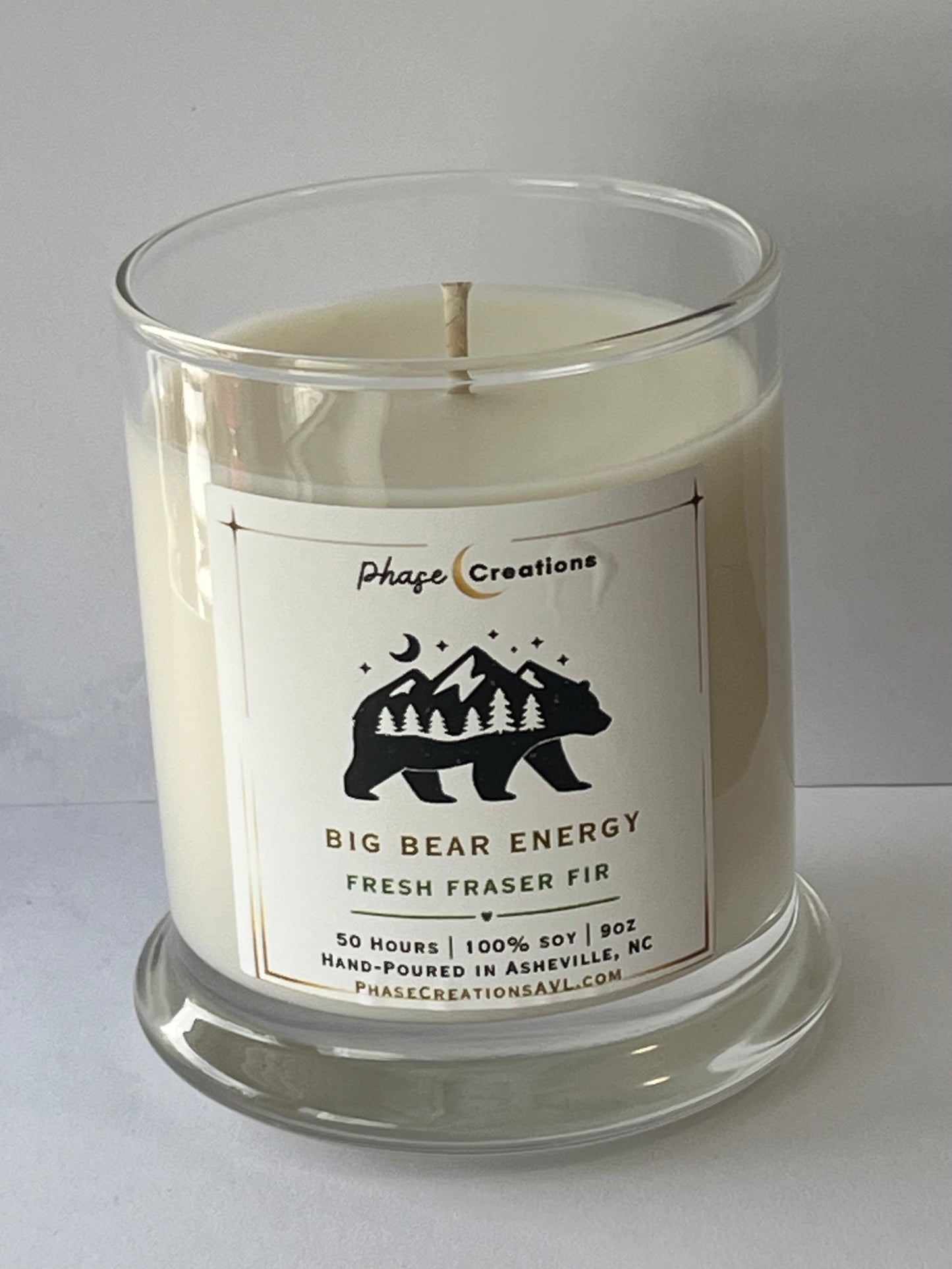 BIG BEAR ENERGY ~ Fresh Fraser Fir | Hand-poured Premium Soy Candle