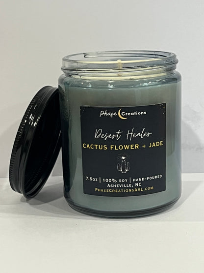 DESERT HEALER ~ Cactus Flower + Jade Scent | Hand-poured Premium Soy Candle