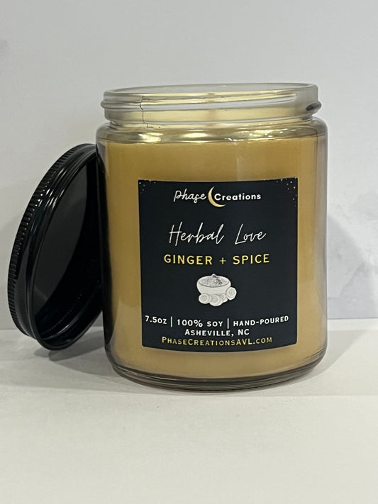 HERBAL LOVE ~ Ginger + Spice | Hand-poured Premium Soy Candle