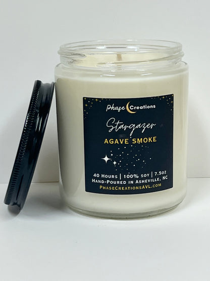 STARGAZER ~ Agave Smoke | 40 Hour ~ Hand-poured premium Soy Candle