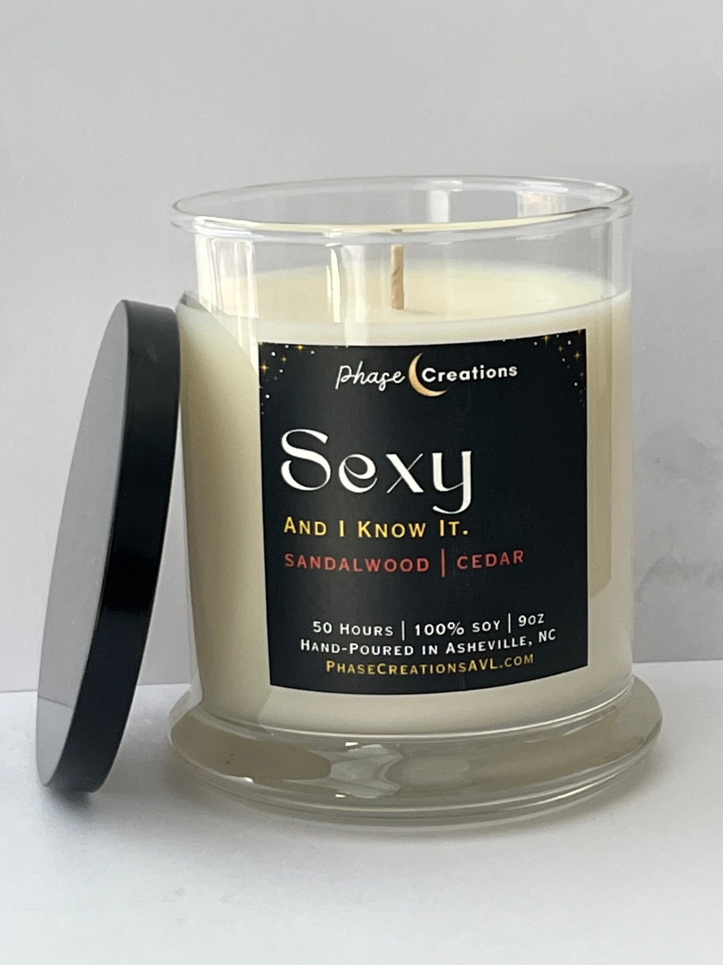 SEXY, AND I KNOW IT. ~ Sandalwood + Cedar | Hand-poured Premium Soy Candle