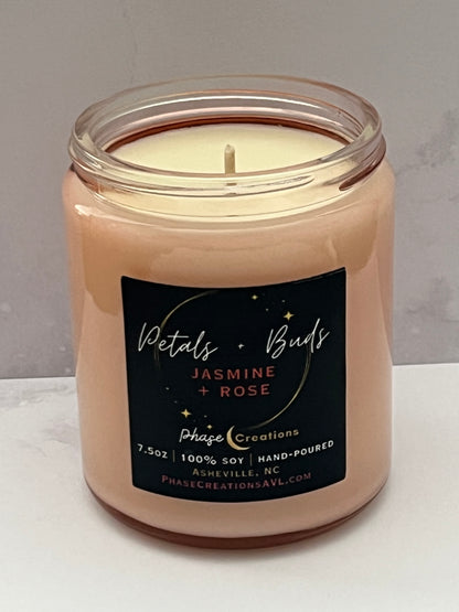 PETALS + BUDS ~ Jasmine Rose | Hand-poured Premium Soy Candle