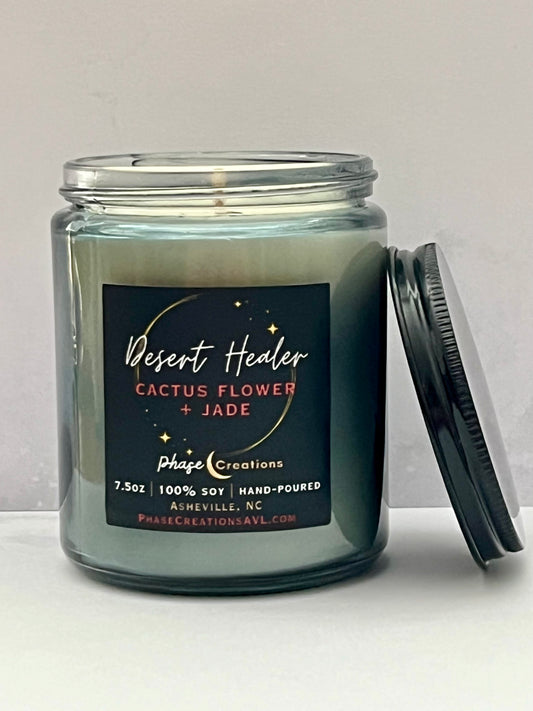 DESERT HEALER ~ Cactus Flower + Jade Scent | Hand-poured Premium Soy Candle