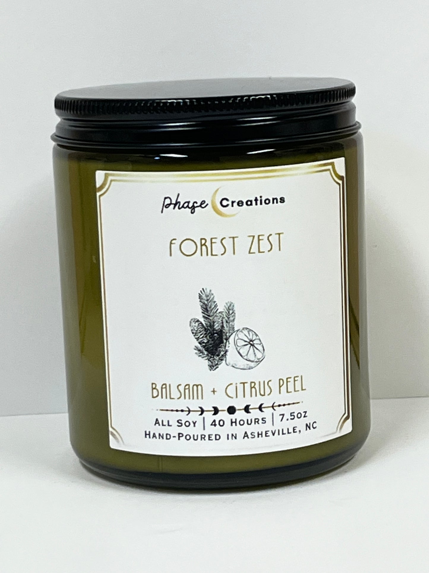 FOREST ZEST ~ Balsam + Citrus Peel | 40 Hour ~ Hand-poured premium Soy Candle