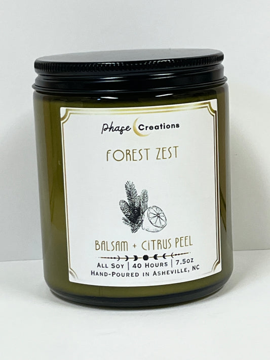 FOREST ZEST ~ Balsam + Citrus Peel | 40 Hour ~ Hand-poured premium Soy Candle