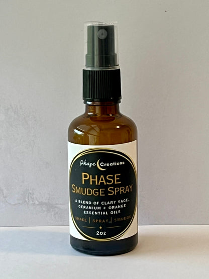 PHASE CREATIONS’ SMUDGE SPRAY | Essential Oil Body + Room Spray
