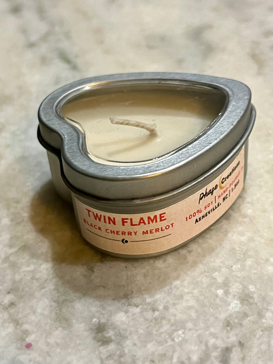 TWIN FLAME ~ Black Cherry Merlot Scent | Hand-poured Premium Soy Candle