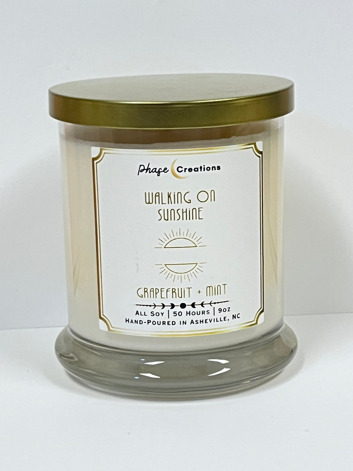 WALKING ON SUNSHINR ~ Grapefruit + Mint | 50 Hour ~ Hand-poured premium Soy Candle