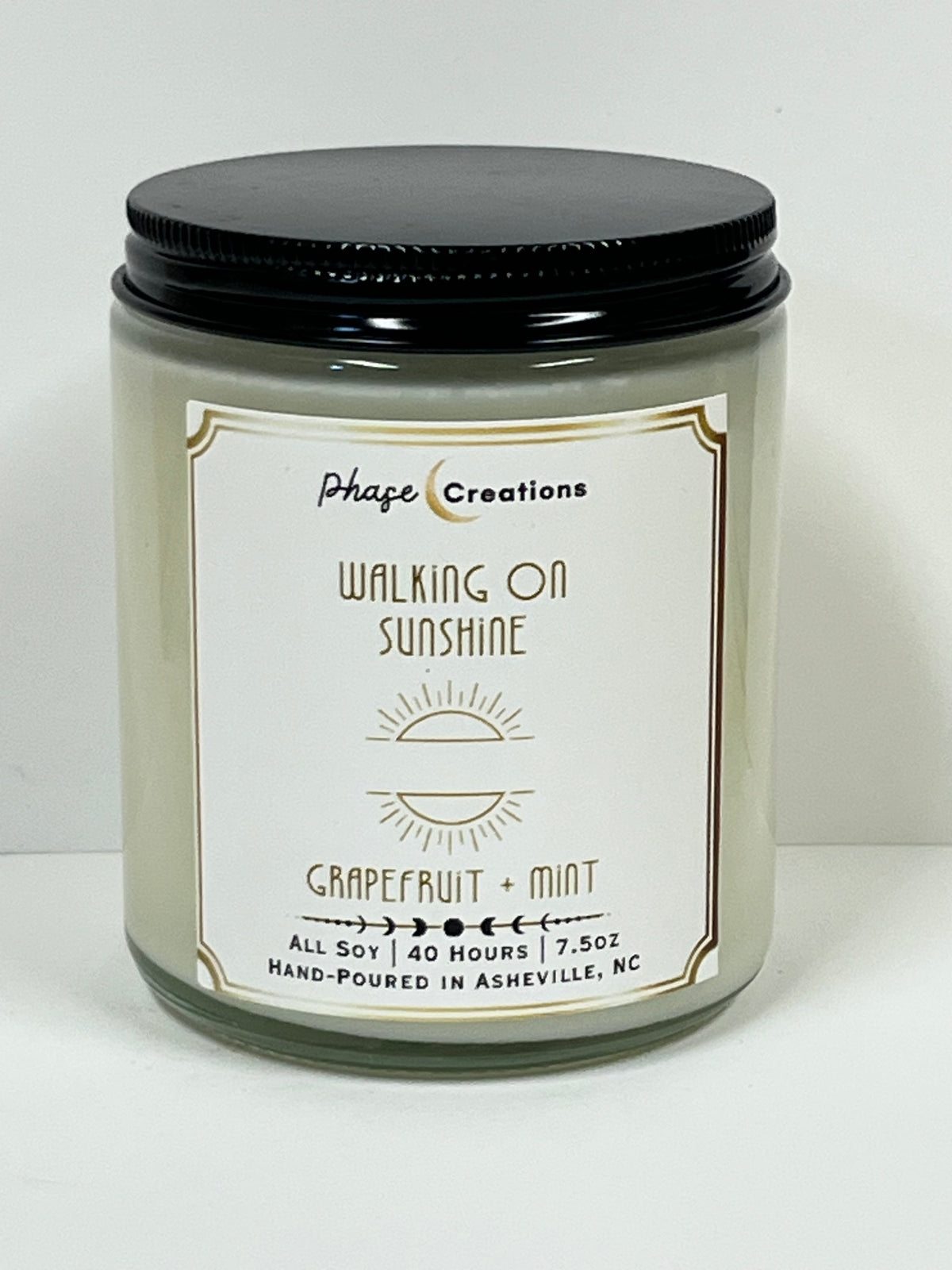 WALKING ON SUNSHINE ~ Grapefruit + Mint | 40 Hour ~ Hand-poured premium Soy Candle
