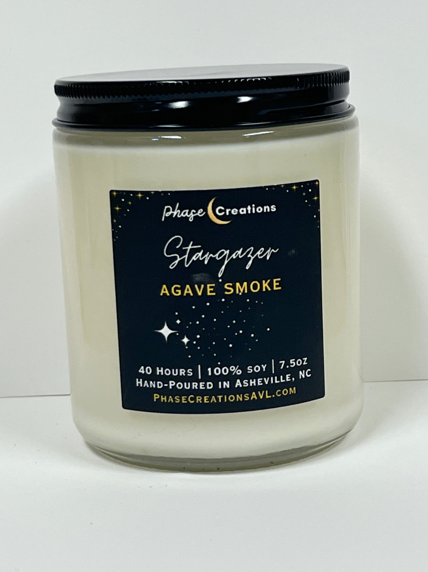 STARGAZER ~ Agave Smoke | 40 Hour ~ Hand-poured premium Soy Candle