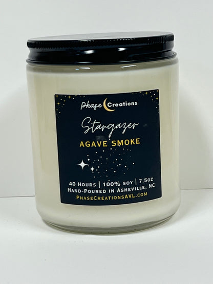 STARGAZER ~ Agave Smoke | 40 Hour ~ Hand-poured premium Soy Candle