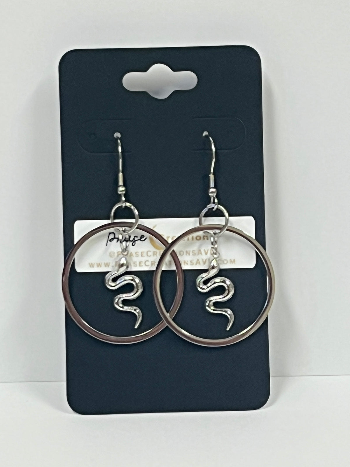 DAINTY SERPENTINE HOOP-DANGLES (SS) | Earrings
