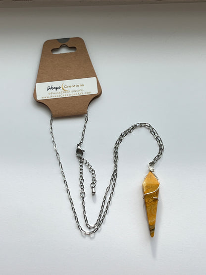 WIRE-WRAPPED CRAZY LACE AGATE KITE | Gemstone Crystal Necklace